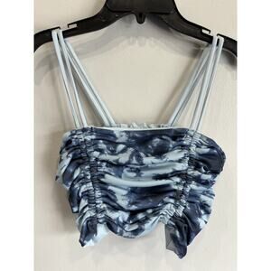 Vintage Y2K FILA crop top womens XS blue grey mesh spaghetti straps tank…